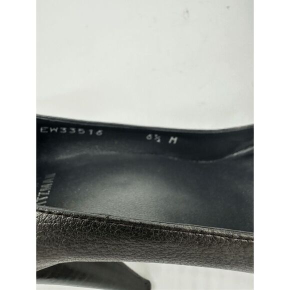 Stuart Weitzman Heels For Women Pointy Toe 4.5" Heel Sz 6.5 Metallic Gray - Picture 4 of 7